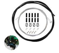 Juego de cable de palanca de cambios para bicicleta, funda de 2 m, 4 cables interiores de acero galvanizado, tapas finales y accesorios, compatible con MTB, bicicleta de carretera, bicicleta plegable