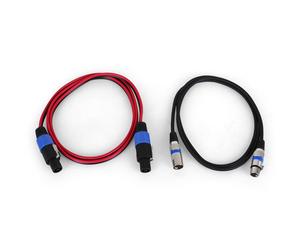 Juego de cables 1x cable XLR 1x cable PA