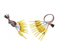 Juego de cables de analizador lógico de 20 cm con clips macho y hembra de 20 pines para pruebas estables (amarillo)