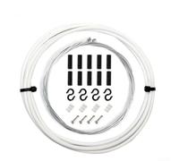 Juego de cables de engranaje de bicicleta para palanca de cambios SRAM, alambre recubierto de PTFE de acero inoxidable con kit de carcasa de 4 mm para MTB de carretera (blanco)