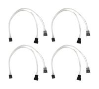 Juego de cables de extensión para placa base, cable de cobre plateado, enchufe chapado en oro, alta flexibilidad, compatible con ventiladores PWM de