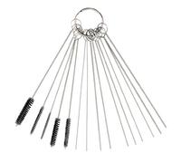 Juego de cables de limpieza - Carburadores limpiador de suciedad de carbono | Herramienta de carburador de motocicleta | Kit de acero inoxidable con 5 cepillos y 10 agujas de limpieza para motor