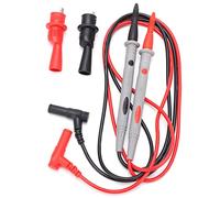 Juego de cables de prueba multímetro con pinzas de cocodrilo, juego de cables de prueba antideslizante de 4 mm para pruebas eléctricas, reparación de automóviles, laboratorios de física, material PA
