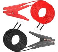 Juego de cables de valla eléctrica con clips de cocodrilo para uso con cargadores solares de valla que ofrecen conexiones estables para la agricultura y la gestión de la vida silvestre (4 piezas)