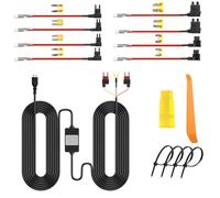 Juego de cables duros de fiabilidad para DashCams garantiza un funcionamiento seguro, bajo voltaje, protección contra sobrecorriente, fuente de alimentación estable