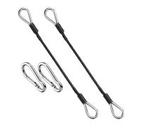 Juego de cables para polea de fitness, extensión doble de repuesto para cuerda, cable multiusos para gimnasio, diseño duradero de acero revestido | Accesorio para ejercicios en casa para sp