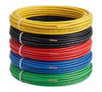 Juego de cables para vehículos en 5 colores, 1,0 mm² - Cable FLRY-B para automoción, 25 m de longitud total (5x5 m), trenzado de cobre 32x0,20 mm, para coche, barco, solar y electrónica