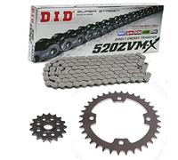 Juego de cadena adecuado para Polaris Predator 500 05-07 cadena DID 520 ZVM-X 94 abierta 14/38