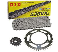 Juego de cadena adecuado para Yamaha FZ6 Fazer 04-09 cadena DID 530 VX3 118 abierta 16/46