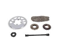 Juego de cadena de piñón de bicicleta, Kit de eje extendido para modificación de bicicleta, piñón 44T, rueda 18T, conjunto combinado de cadena de eslabones 114