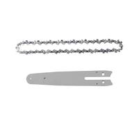 Juego de cadena de sierra: riel guía de acero de 4 pulgadas, accesorios de repuesto para podadora de pértiga, combinación de riel de cadena adecuada para sierras eléctricas portátiles, rendimiento de