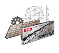 Juego de cadena DID de acero 520ZVM-X/106 para Aprilia AF 1 Replica 125 ccm Año de fabricación 1988-1990