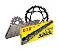 Juego de cadena DID de acero 525VX3/118 sin fin para Suzuki DL V-Strom 650 ccm Bj. 2007-2020