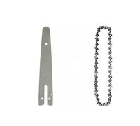 Juego de cadena y placa guía de 6 pulgadas 1/4LP.043 37DL for mini motosierra de repuesto, cadena de sierra eléctrica inalámbrica for cortar madera, cadenas afiladas(6-inch Set1)