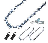 Juego de cadenas de 6 pulgadas, 2 unidades, corte rápido, medio cincel, baja vibración, eslabones, limitación de rebote, para Makita DUC150Z Bosch EasyChain 18V-15-7, jardinería