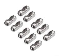 Juego de cadenas de cuentas de metal con hebilla para cable veneciano de repuesto compatible con cadena de bolas de 4,5 mm de diámetro (hebilla, 10 piezas)