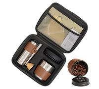 Juego de café de camping - Juego de herramientas de de café portátil, kit de máquina de molienda de frijoles multifuncional, suministros de preparación al aire libre con de transporte |
