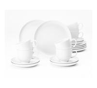 Juego De Café Redondo Seltmann Weiden Lido Blanco 18 Piezas