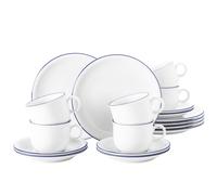 Juego De Café Seltmann Weiden Compacto De 18 Piezas Con Borde Azul