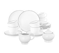 Juego De Café Seltmann Weiden Lido Black Line Redondo 20 Piezas