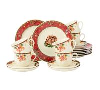 Seltmann Weiden Kaffeeservice 18-tlg. Marieluise Weihnachtsnostalgie Servicio de café Piezas, Porcelana, Rojo