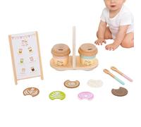 Juego de Cafetería - Accesorios de Madera para Juegos de imitación - Set de Cafetería para Juegos de Imaginación - para y Regalos de Cumpleaños Navidad Niños y Niñas +2 Años