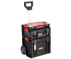 Juego de caja de herramientas con ruedas, caja de herramientas reforzada organizador con cajas extraíbles garaje taller PRO