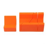 Juego de caja de inglete portátil para carpintería - 45° y 90° biselado y corte recto guía de sierra con soporte de hoja estable, plástico resistente, compacto