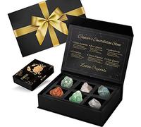 Juego de caja de regalo de piedras de nacimiento de cristal de Cáncer con papel de regalo, lazo de cinta y tarjeta de felicitación, regalo de cumpleaños para mujer, madre, hermana, mejores amigas