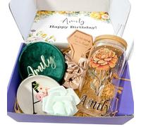 Juego de caja de regalo personalizada, caja de regalo de flores de nacimiento, regalo de cumpleaños para mujer, cesta de vacaciones, juego de caja de regalo para esposa, novia, mamá, novia, dama de