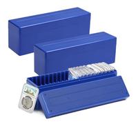 Juego de caja organizadora de losas de monedas de 3 piezas con 20 ranuras, almacenamiento duradero para 60 losas de monedas, ideal para NGC, Pcgs, losas de Pmg