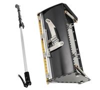 Juego de caja plana para paneles de yeso, herramienta profesional de 8, 10, 12 pulgadas con mango de extensión, herramientas de acabado de paneles de yeso de ángulo ajustable, 12 pulgadas y poste (8