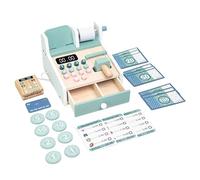 Juego De Caja Registradora - Juguete De Madera | Juego De Calculadora Para Niños - Grabadora De Casa De Madera | Registradora De Madeira | Caja Registradora | Para El Juego