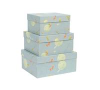 Juego de cajas de cartón con tapa, juego de 3 cajas de regalo, 18 x 14 x 12 cm + 21 x 17 x 13 cm + 24 x 20 x 14 cm, decoración de oro, con papel usomano. El pequeño príncipe