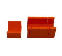 Juego de cajas de inglete para carpintería para cortes biselados, guía de sierra de plástico portátil con ranuras de ángulo de 45° y 90°, diseño compacto de 12 x 4,7 x 4,3 cm para precisión recta y