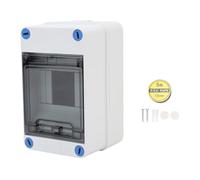 Juego de cajas de protección de distribución, IP66, cubierta transparente de 4 vías, caja eléctrica, caja de conexiones de alimentación, caja de riel DIN para exteriores en la