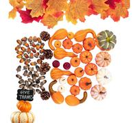 Juego de Calabaza de otoño de Acción de Gracias, colección de decoración Realista, Decoraciones de, decoración para el hogar, Coronas, Chimenea, Entrada, Porche, Tiendas