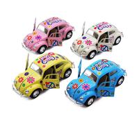 Juego de calcoman?as KiNSMART 1967 Volkswagen Classical Beetle con Peace Love