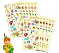 Juego de calcomanías clásicas de Peter Pan para fiestas ~ Paquete con más de 200 calcomanías de Peter Pan con el niño que no crecería en el país de nunca jamás (Peter Pan Party Supplies para niños)