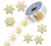 Juego de calcomanías de copo de nieve de Navidad, sellos decorativos transparentes, etiquetas de manualidades para caja, decoración de fiestas navideñas, etiqueta de Navidad