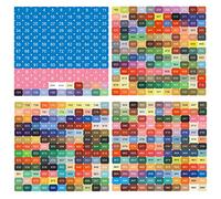 Juego de calcomanías de números de color para pintura de diamantes 1-100 calcomanías digitales, 26 letras inglesas DMC447 tinte utilizado para pintura de diamantes