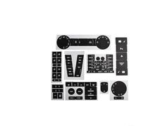 Juego de calcomanías de reparación de botón de navegación con letras blancas para Volkswagen Touareg modelos 2004-2009