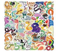 Juego de calcomanías de serpiente, calcomanías creativas para maleta, calcomanías decorativas para cuaderno, calcomanías para botellas, calcomanías temáticas de serpiente, calcomanías de dibujos