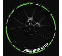 Juego De Calcomanías para Cubo Rueda Delantera Y Trasera, Decoración Mejorada Pegatinas Llanta Motocicleta para Kawasaki Z650 Z 650 Fondo llanta Reflectante(Color22)