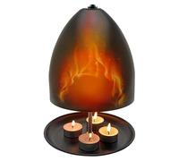 Juego de calentador de velas para horno, portavelas de metal calefactor con estructura robusta y distribución uniforme del calor, ahorro energético y elegante | Estufa Tealight perfecta para l