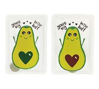 Juego de calentadores de manos reutilizables, almohadillas térmicas para días fríos y para viajes, cojines térmicos con bonitos motivos (juego de 2 aguacates Kawaii)