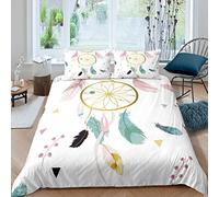 Juego de Cama atrapasueños Boho Dream Catcher Funda de edredón para niños y Estilo Bohemio,Funda de edredón para Cama,3 Piezas,King