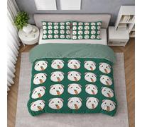 Juego de Cama Cama 90 135 x 200 cm, Funda Nórdica con Cremallera, Boceto Caminata Valor Microfibra Transpirable y Fácil Cuidado, Diseño Elegante para Habitación Matrimonio, AzulBlanco