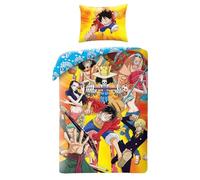 Juego de cama de 1 persona, funda nórdica de 140 x 200 cm y funda de almohada, poliéster