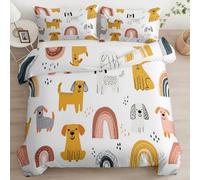 Juego de Cama de 3 Piezas Bohemio Arcoíris Perro, Funda de Nórdica, Suave y Cómodo para Cama de 135/150 cm Incluye 1 Funda Nórdica 220 x 240 cm y 2 Fundas de Almohada 50 x 75 cm